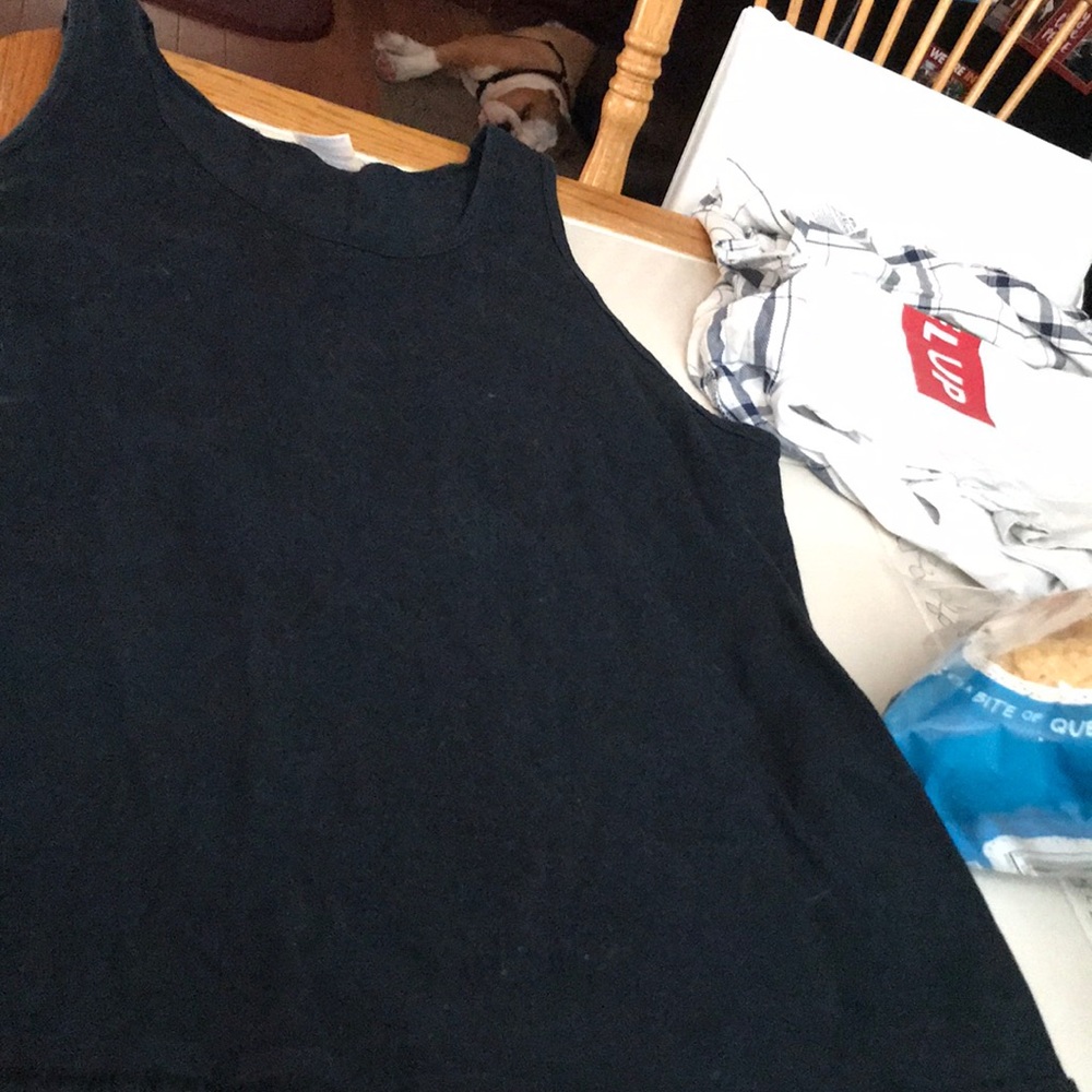 Blank black tank top
